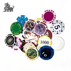 Colored acrylic token plastic poker chips for board game
