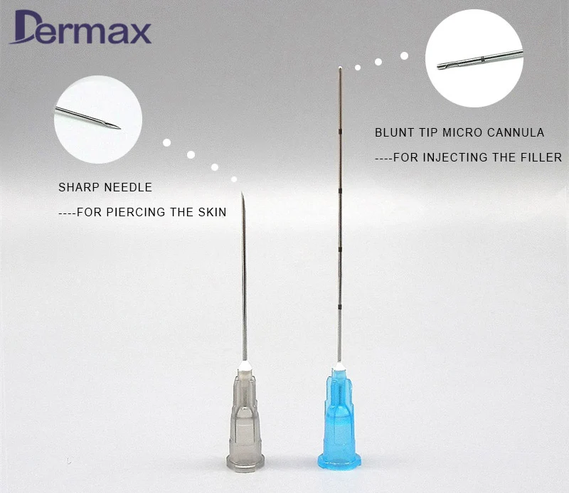 korean micro needle filler 25gx38mm cannula plastic