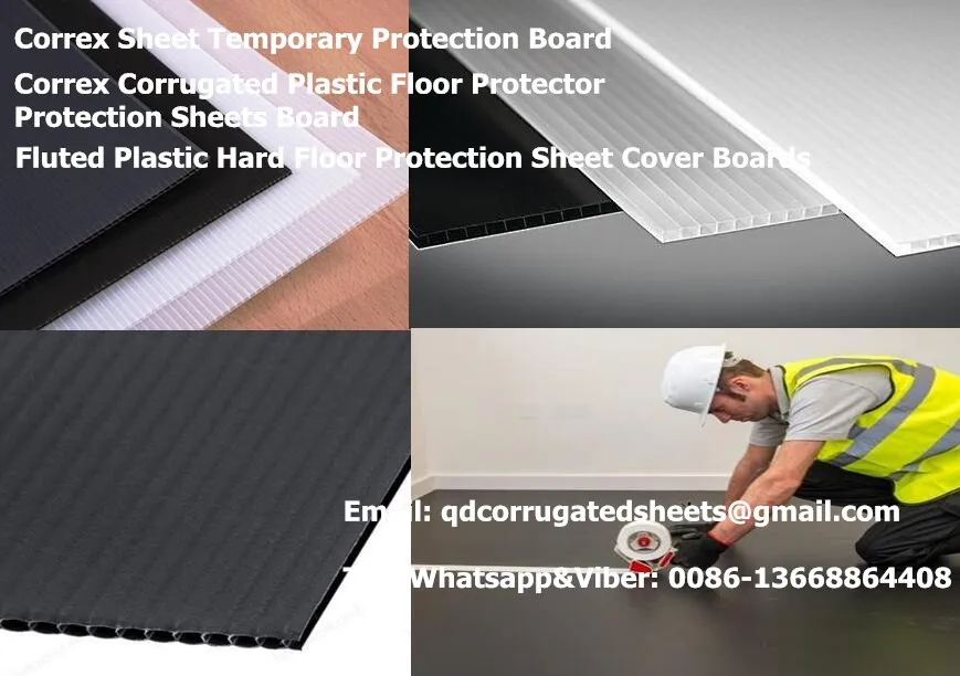 Correx Corrugated Plastic Sheet Floor Protection 1 2m X 2 4m X