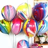 colorful cloudy balloon agate balloons mix color marble printing tie dye latex balloons for wedding birthday new year Christmas