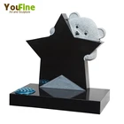 Hot popular italy headstone Teddy Bear & Star Headstone
