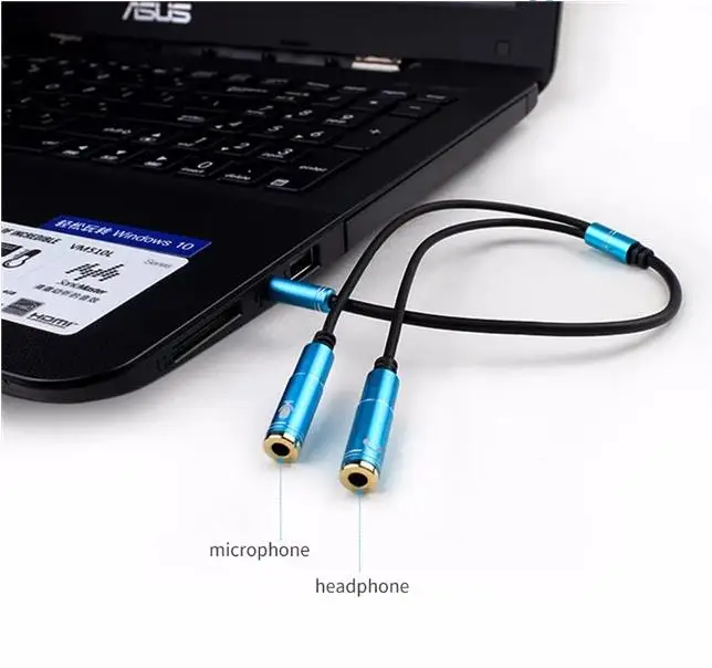 high quality Audio 3.5mm Male to Dual Female Headphone Microphone Speaker Connector Plug 1 to 2 Y Splitter Adaptor Cable - ANKUX.COM