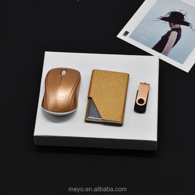 gift giveaway ideas office gift set with wireless mouse card