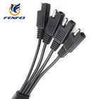 Factory 2 Pin Quick Connect Disconnect Plug 1 to 4 SAE Power Extension Cable Adapter Connector sae connector