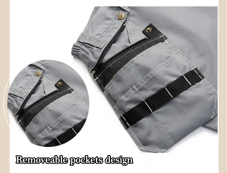 Men working pants summer thin style multi-pockets work trousers high quality wear-resistance factory worker mechanic cargo pants (12)