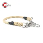 Customized color and size climbing rope chain dog collar