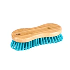 high quality eco-friendly natural bamboo oval cleaning scrub brush for shoe bathroom kitchen home corner floor