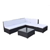 Rattan/Wicker Material and Garden Furniture Set General Use Synthetic White Resin Rattan Outdoor Furniture