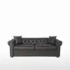 Hot sale living room leather folding sofa bed chesterfield sofa LF-3158B sofabed