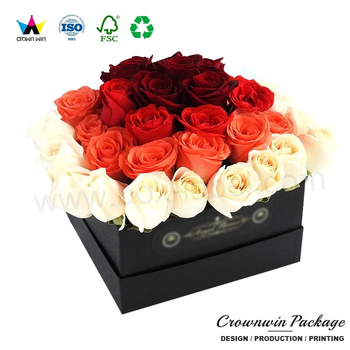 high quality custom luxury gift paper flower packaging box