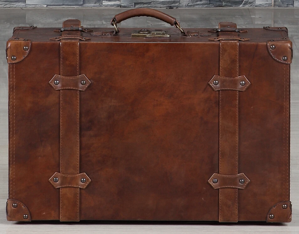 suitcase leather vintage