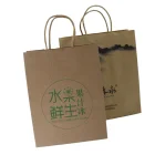 Factory Price Custom logo printed kraft paper shopping bag