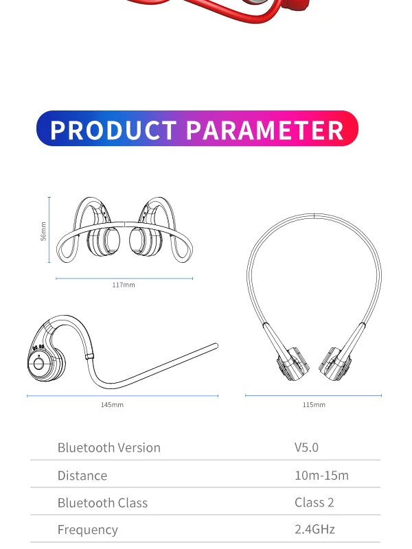 Bone Conduction Sports Handsfree Mobile Stereo True Wireless Bluetooth Ear piece Headset Earphones - ANKUX.COM