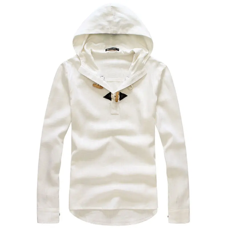 linen shirt with hood