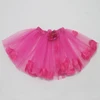 Mysunshines wholesale 100%polyester party dancing wear hot pink flower petal tutu skirt
