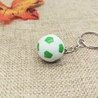 Hot sale football shape keychain custom logo PVC/PU keychain for souvenir