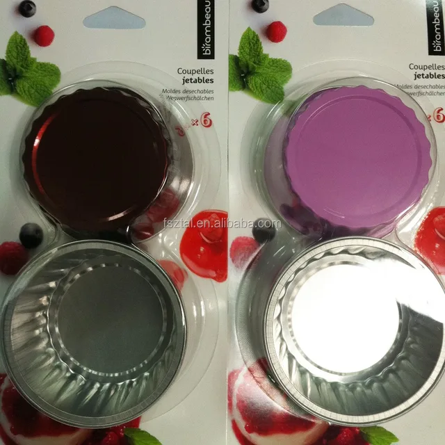 aluminum foil cups for baking, pudding, sweet pastry and desert