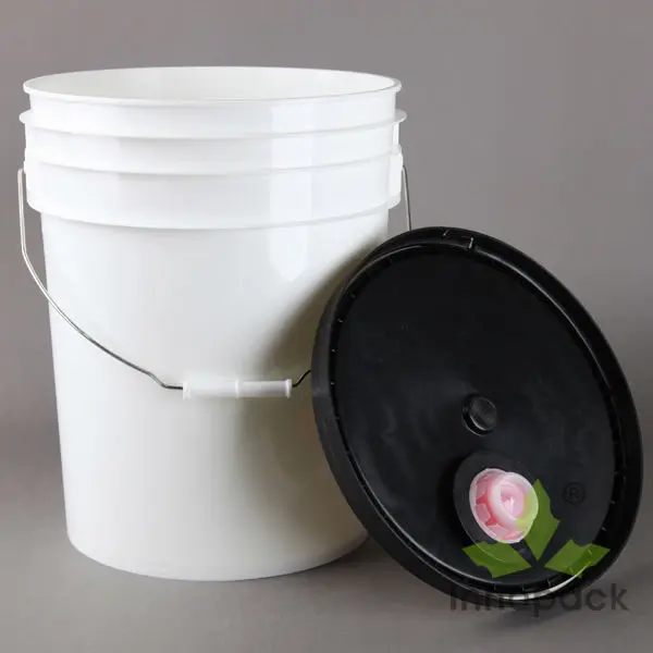 Wholesale 5 Gallon white plastic buckets with lid and handle and spout