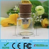 wholesale message glass bottle 8gb secret usb