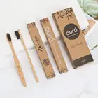 Logo Customization Bamboo Adult Bamboo Toothbrush Biodegradable Nylon 4 Bpa Free 4 Pack Adult Bamboo Toothbrush Manufacturer