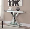 Hot sales sparkly unique console table x shaped mirrored hallway table for living room
