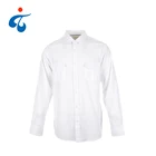 Best selling custom fancy long sleeve simple men white linen shirt