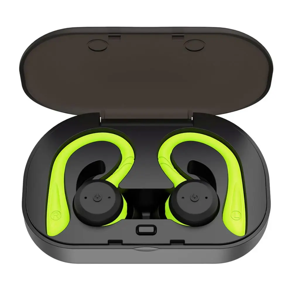 BE1018 Bluetooth 5.0 TWS Wireless Earphone IPX7 Waterproof Ear-mounted In-ear Noise Reduction Ear Plugs With Micr Charging Box - ANKUX.COM