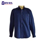 Wholesale Button Down Shirts Men Cotton Slim Fit Men Casual Navy/Dark Blue Dress Shirt