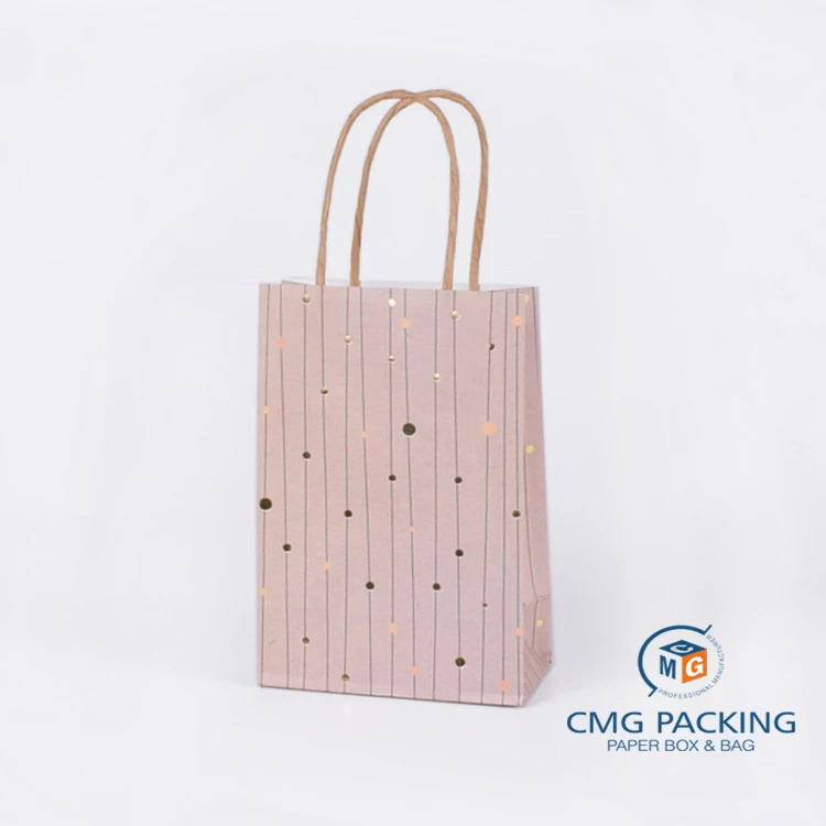 custom kraft paper bag with handles paper gift bags for wedding