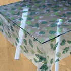 fashion style plastic super clear printed round pvc table cloth transparent pvc laminated tablecloth