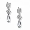 RAKOL fashion zircon crystal copper AAA cubic zirconia bridesmaid cz jewelry wedding bridal dangle drop earrings E050