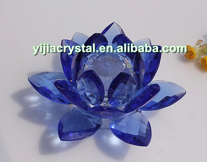 decorative 100mm crystal glass lotus flower for cheap wholesale