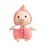 Handsome Cool Soft Plush Toy Pig With Hoody Clothes OEM Custom LOGO Kids Stuffed Animal Plush Cute Pig Toy