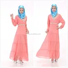Islamic Prayer Clothing Fashion Clothes Abaya Jubah Embroidery Chiffon Muslim Dress