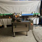 PET round bottles paste paper label applicator machinery
