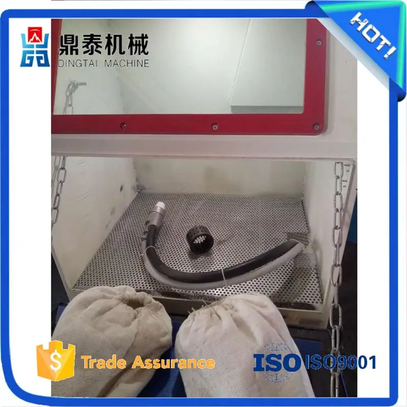 Dry type sand blasting cabinet, mini sandblasting machine