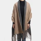 Big Solid Color Shawl Dual Purpose Custom Made Genuine Cashmere Long Scarf Pashmina