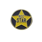Wholesale Sublimation Star Logo Emblem Badge With Safety Pin