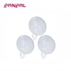 Bathroom small clear plastic PVC towel clothes suction cup curtain wall hanger magic hooks for clothes