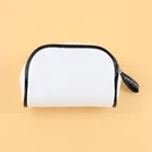 White color waterproof cosmetic toiletry zipper bag women girls pvc makeup pouch