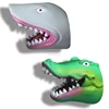 Plastic sea animal hand puppet simulation crocodile shark model gloves funny Interaction toys for hot sale