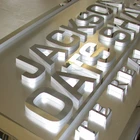Neon 3d outdoor advertising acrylic Stainless Steel backlit led used lighted sign letters
