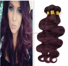 Color 99J Peruvian Burgundy Body Wave 6A Peruvian Virgin Hair Weave Red Wine Human human Hair extensions