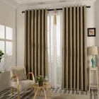 Window Location High Quality Faux Linen Drapes Grommet Window Curtain For Hotel/Room
