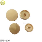 MFB136 Classic popular round metal flat shank buttons for garment