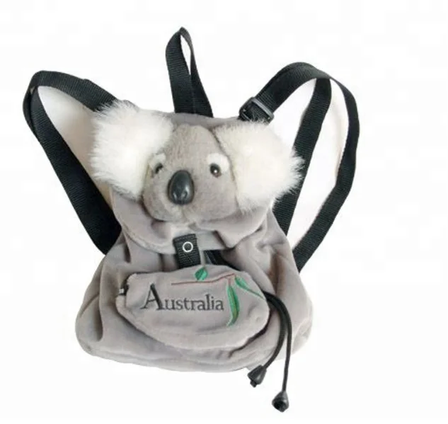 gift cute korean style pu plush doll animals bear koala backpack