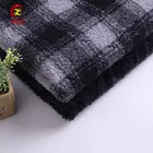 Double sided sherpa fleece printed 300d black polyester fabric weight