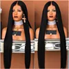 High quality 38 inch glueless straight virgin hair full lace wig