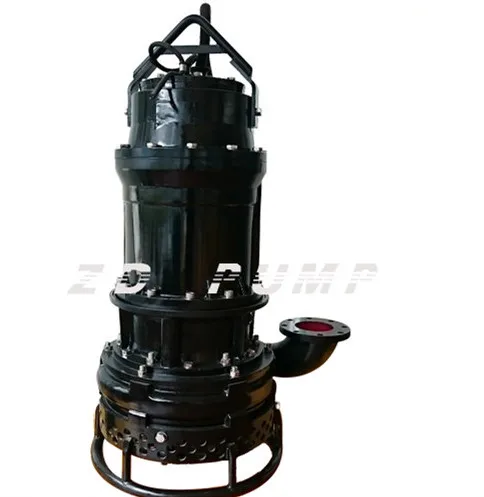 Vertical submersible sand dredger pump with cutters or agitators