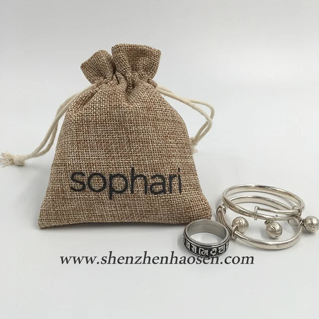custom size drawstring felt jewelry pouch bag with logo